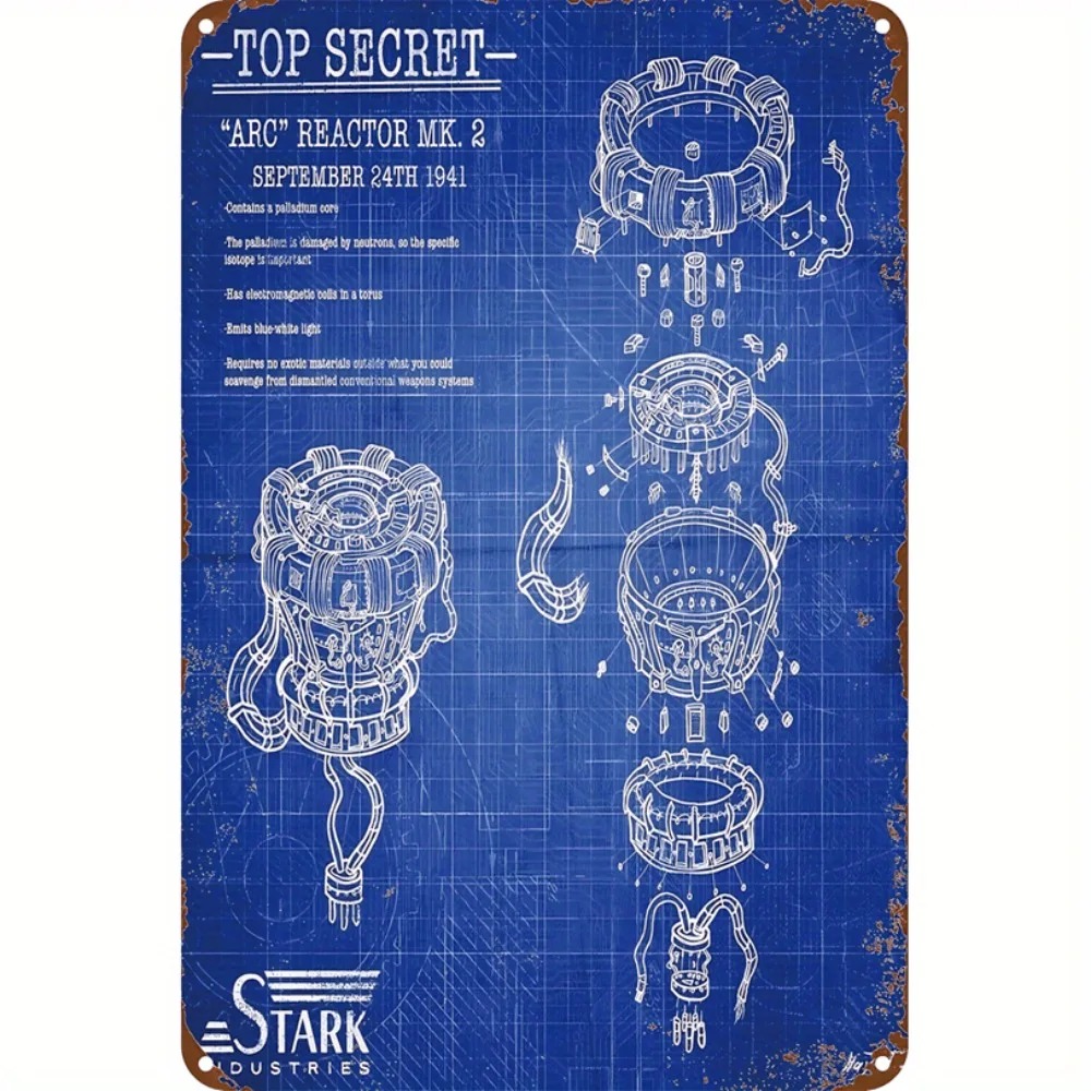 Tech Office Wall Decor - CIFBUY Retro Industrieel 2D Plat Superheld