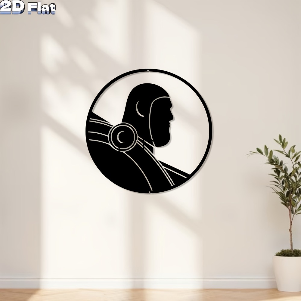 Tech Office Wall Decor - 1 stuk moderne robot aluminium plaat