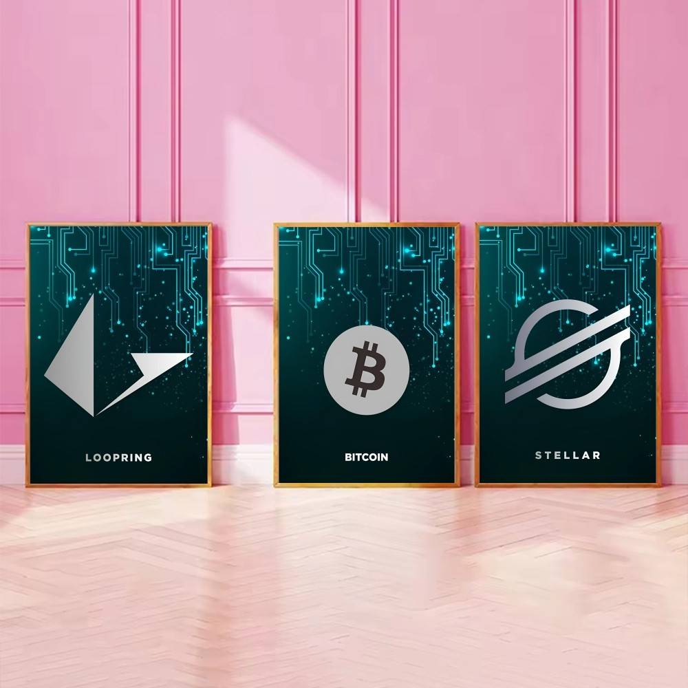 Tech Circuit Crypto Symbol Pos - Tech Office Wall Decor recensie en prijs