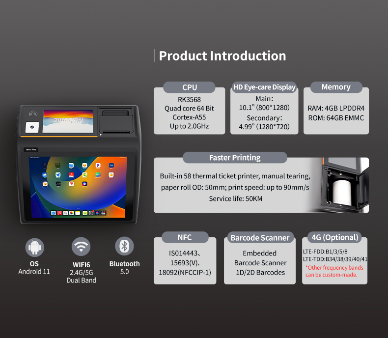 D3-Mini Smart Android POS-term - Pos Terminal Android recensie en prijs